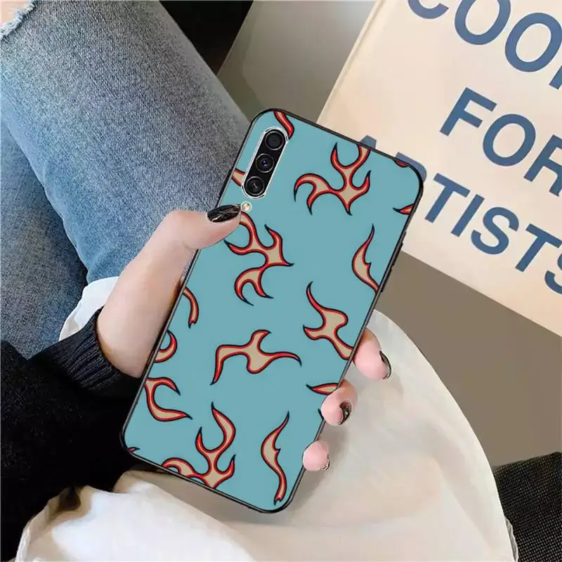 

Fashion flame Colorful sparks Phone Case For Samsung galaxy S 9 10 20 A 10 21 30 31 40 50 51 71 s note 20 j 4 2018 plus