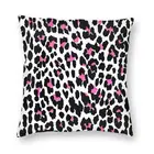 Розовый леопардовый чехол для подушки 45x45 домашний Декор 3D принт пятна Африканские животные меховая подушка чехол для дивана двухсторонняя подушка чехол