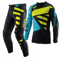 new 2022 leat 5 5 motocross jersey and pants mx gear set combo green motorbike clothing mtb off road motorcycle racing suit