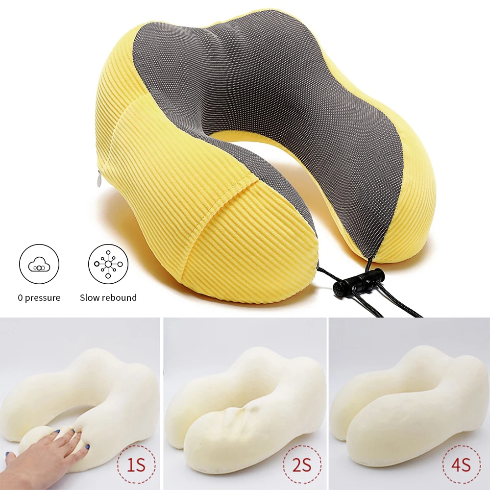 U-образные подушки из пены с памятью 1 шт. портативная подушка для путешествий на
