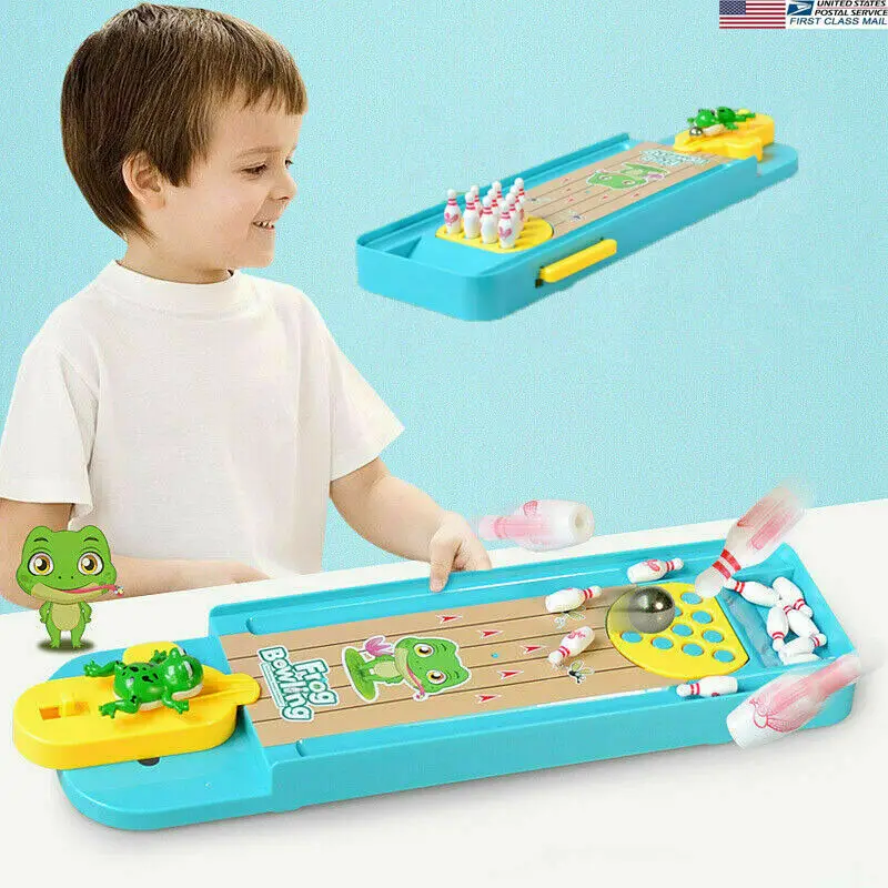 Детская мини-лягушка Боулинг настольная пусковая площадка интерактивные игры