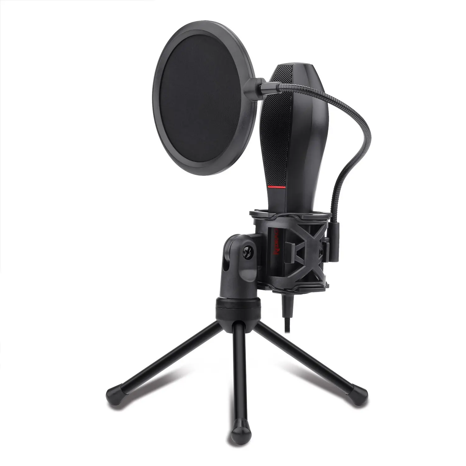 

Redragon GM200 Plug And Play Omnidirectional With Tripod Filter Gaming Stream USB Condenser Microphone