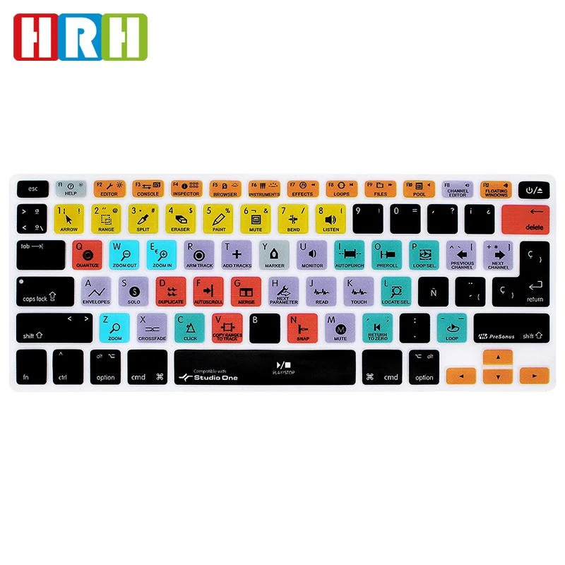 Силиконовая накладка на клавиатуру HRH Studio One функция горячих клавиш с испанской
