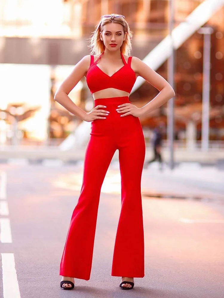 Горячая новинка модные комплекты из двух предметов сексуальные на тонких