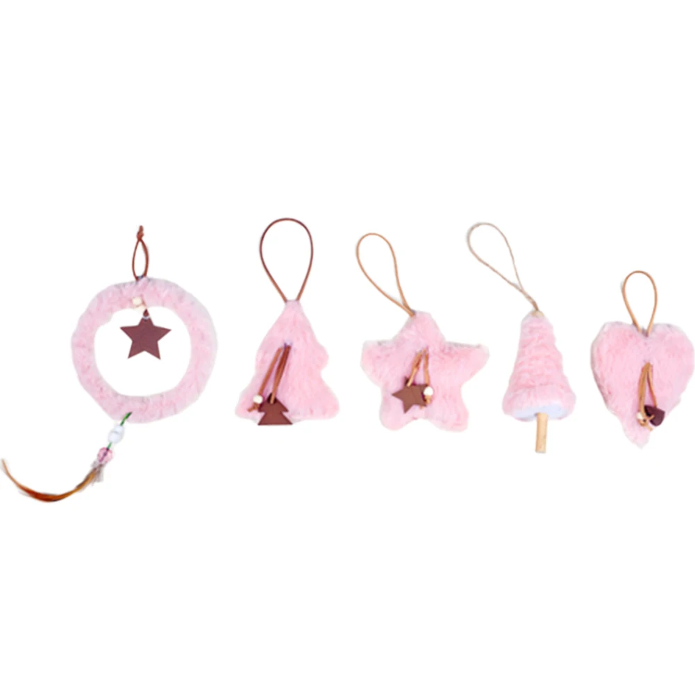 5Pcs Decoration Christmas Tree Easy Install Party Kids Bedroom Pendant Hanging Ornament Balcony Gift Car Plush Home DIY | Дом и сад
