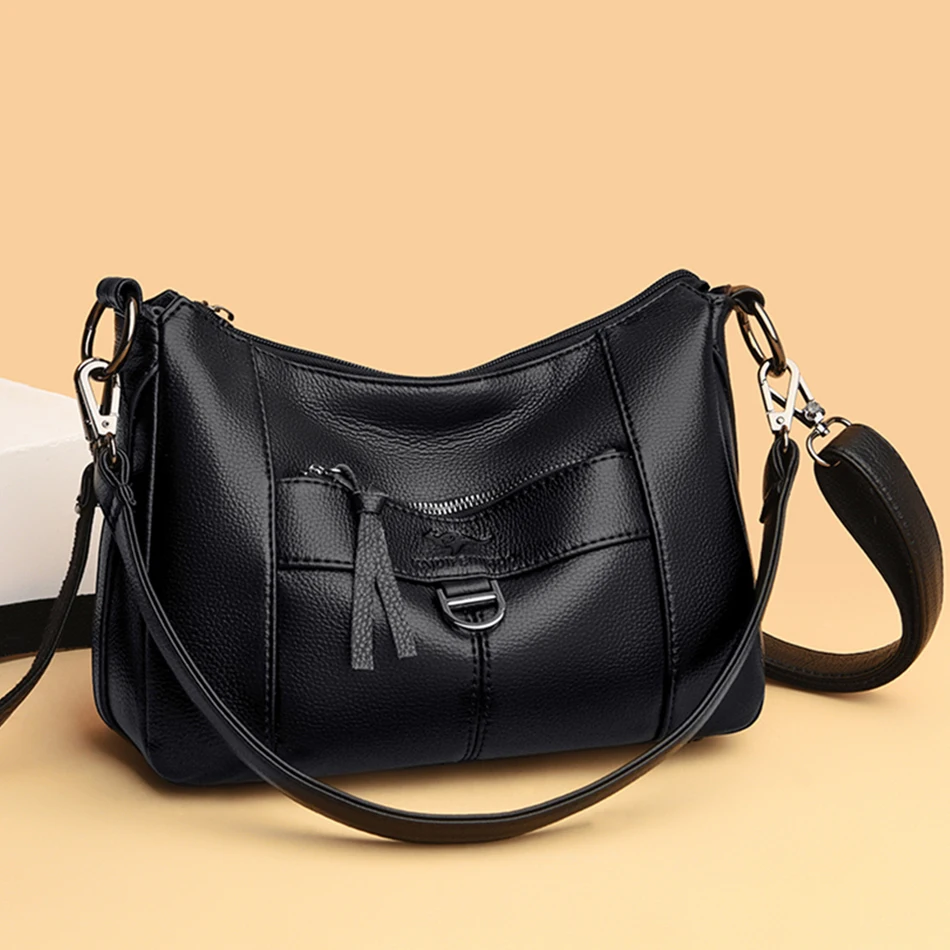 

Women Handbag Purses Luxury Designer Shoulder Crossbody Messenger Bag for Female Soft High Quality Leather Tote Bag Branded Sac