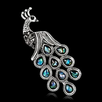 50pcslot Free Shipping Popular Rhinestone Peacock Brooch Pin For Gifts Brooches