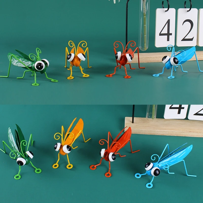 

H55A Creative Simulation Grasshopper Shaped Art Ornament Creative Geometric Desktop Crafts Home Desk Craft Work Bedroom Decor