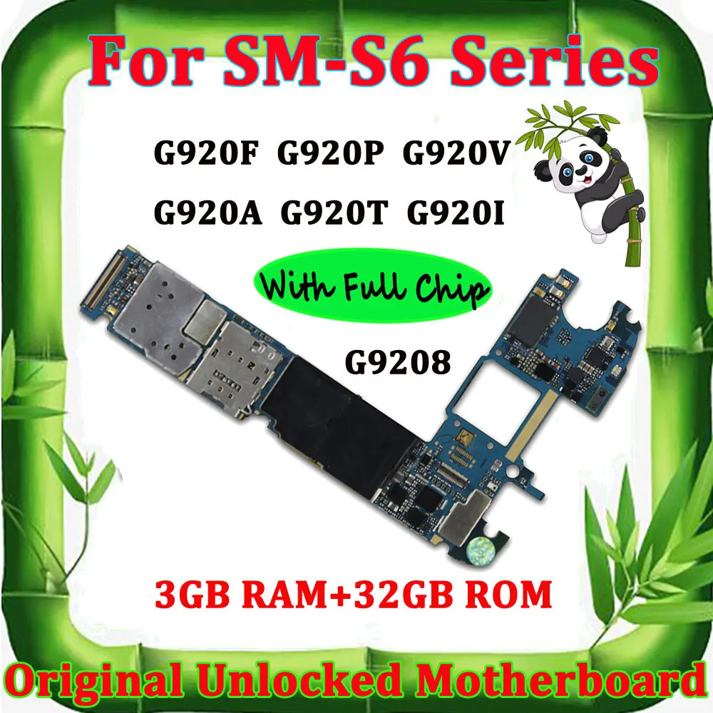 Оригинальная материнская плата для samsung Galaxy S6 G920F 32/64GB G920A G920I G920P G920T G920V разблокированная материнская плата логика материнская плата печатная плата для ОС