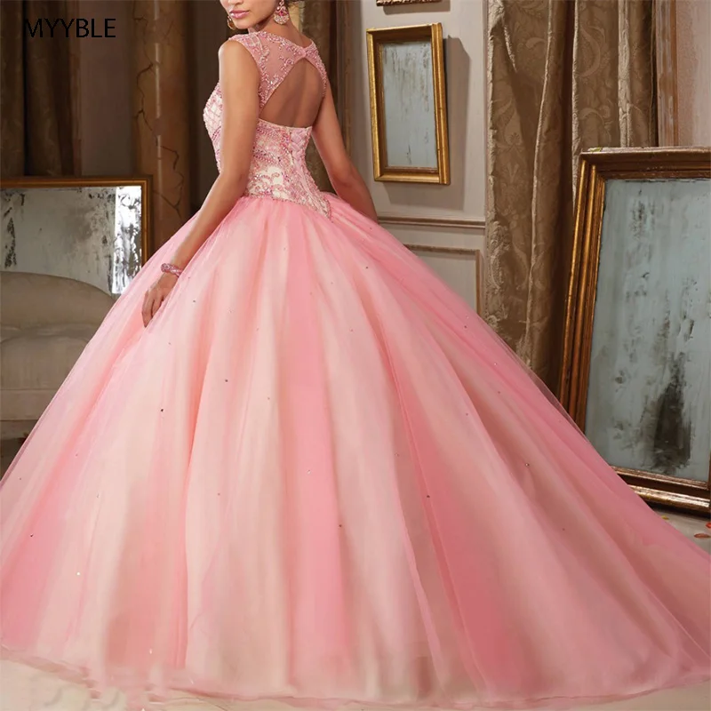 

Vestido 15 Anos Debutante Gowns Princess Cinderella Cheap Puffy Ball Gown Quinceanera Dresses Pink Sweet 16 Dresses