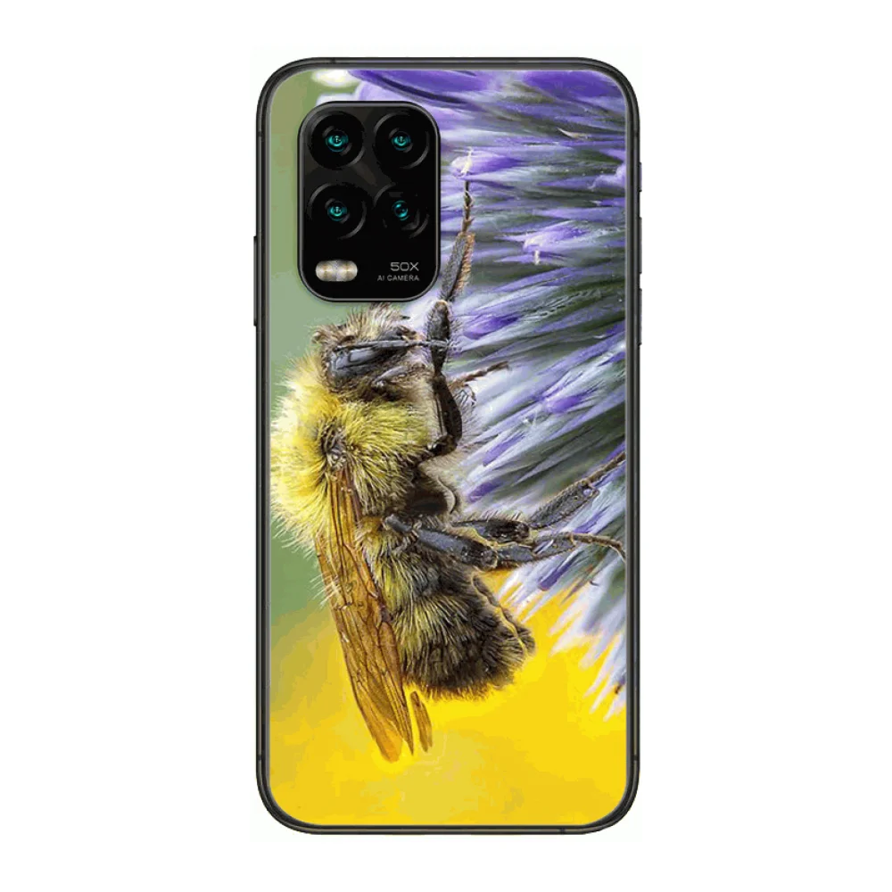 

Golden honeycomb bee Phone Case For xiaomi Redmi Note 9S 8 7 6 5 A Pro T Anime Black Cover Silicone Back Pretty senior