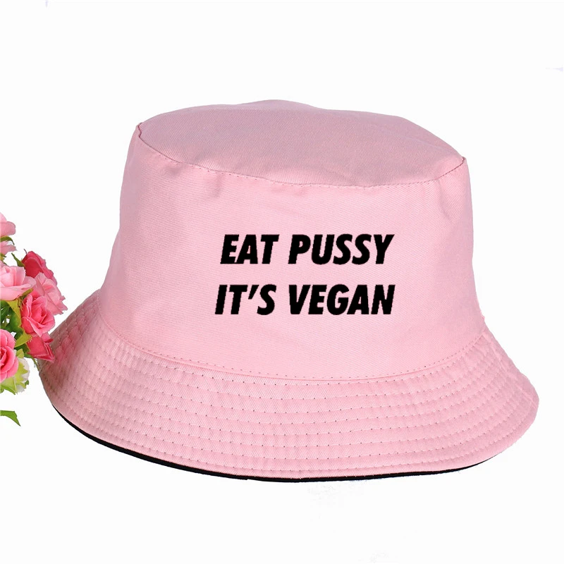 eat pussy его веганский принт мужская женская панама, шляпа-Панама высокого качества Новая Кепка солнцезащитный козырек рыбалка, рыбак шляпа