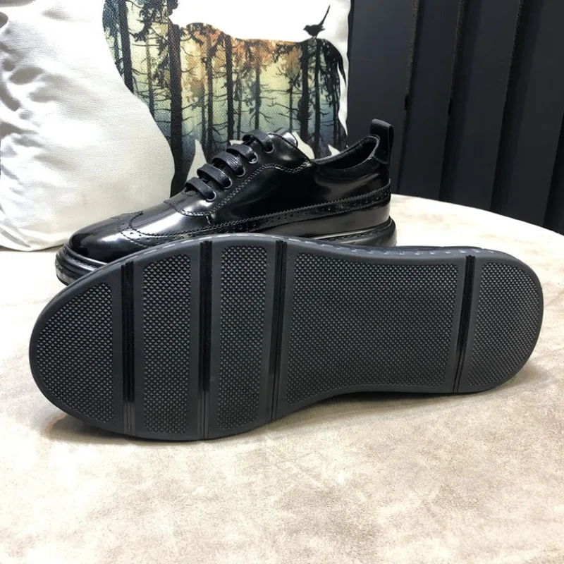 Мужские туфли из натуральной кожи на толстой подошве | Обувь