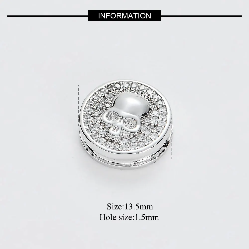 Сказочные бусины-разделители с кубическим цирконием для мужского браслета Vnistar