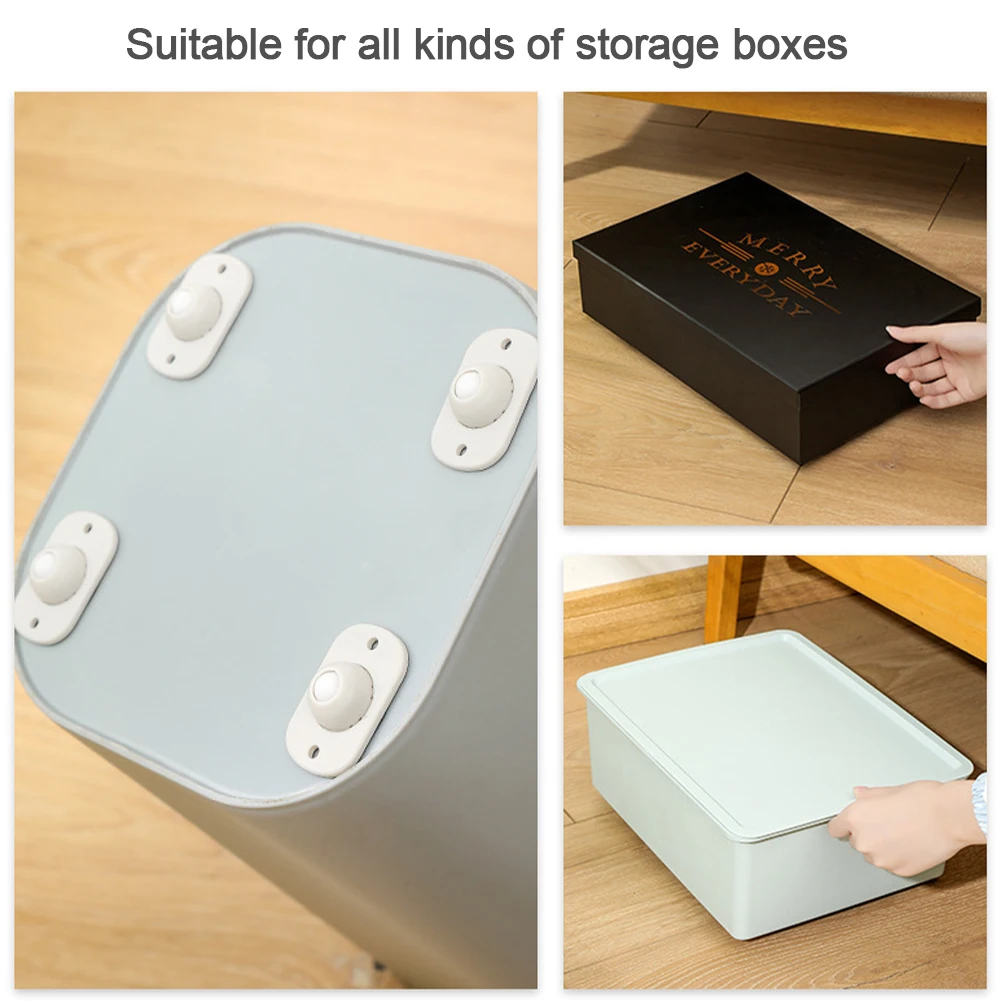 4 шт. самоклеящиеся поворотные ролики Универсальные для мебели ящика хранения