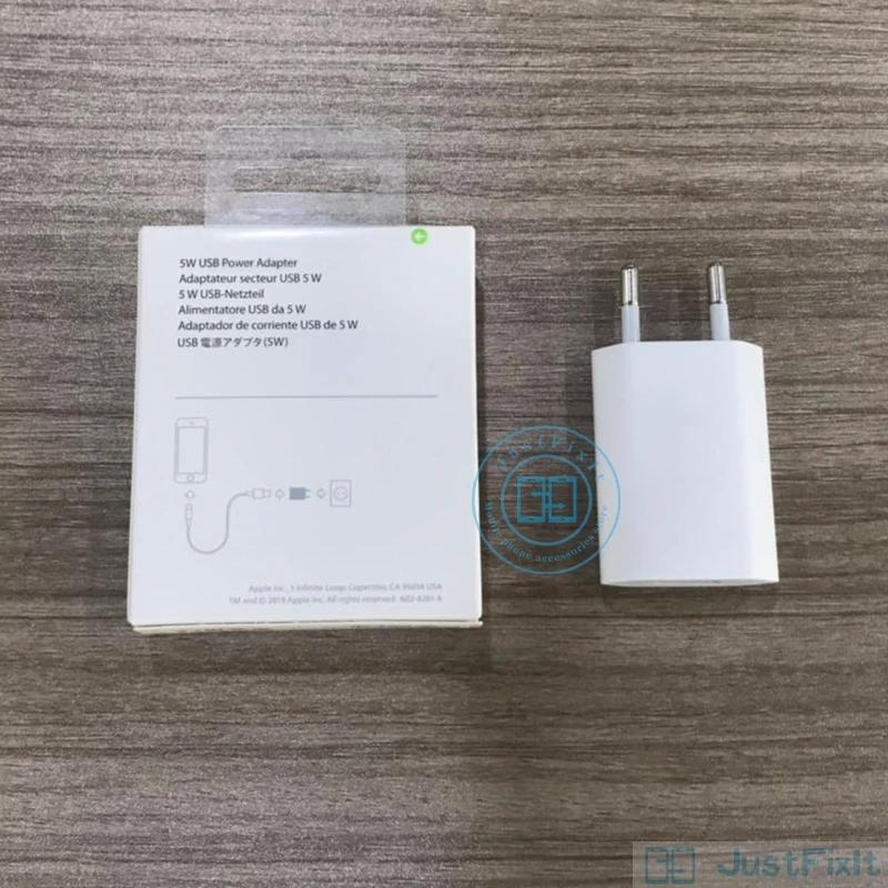 Новый Apple 5 Вт USB адаптер питания с европейской вилкой конвертер быстрое зарядное