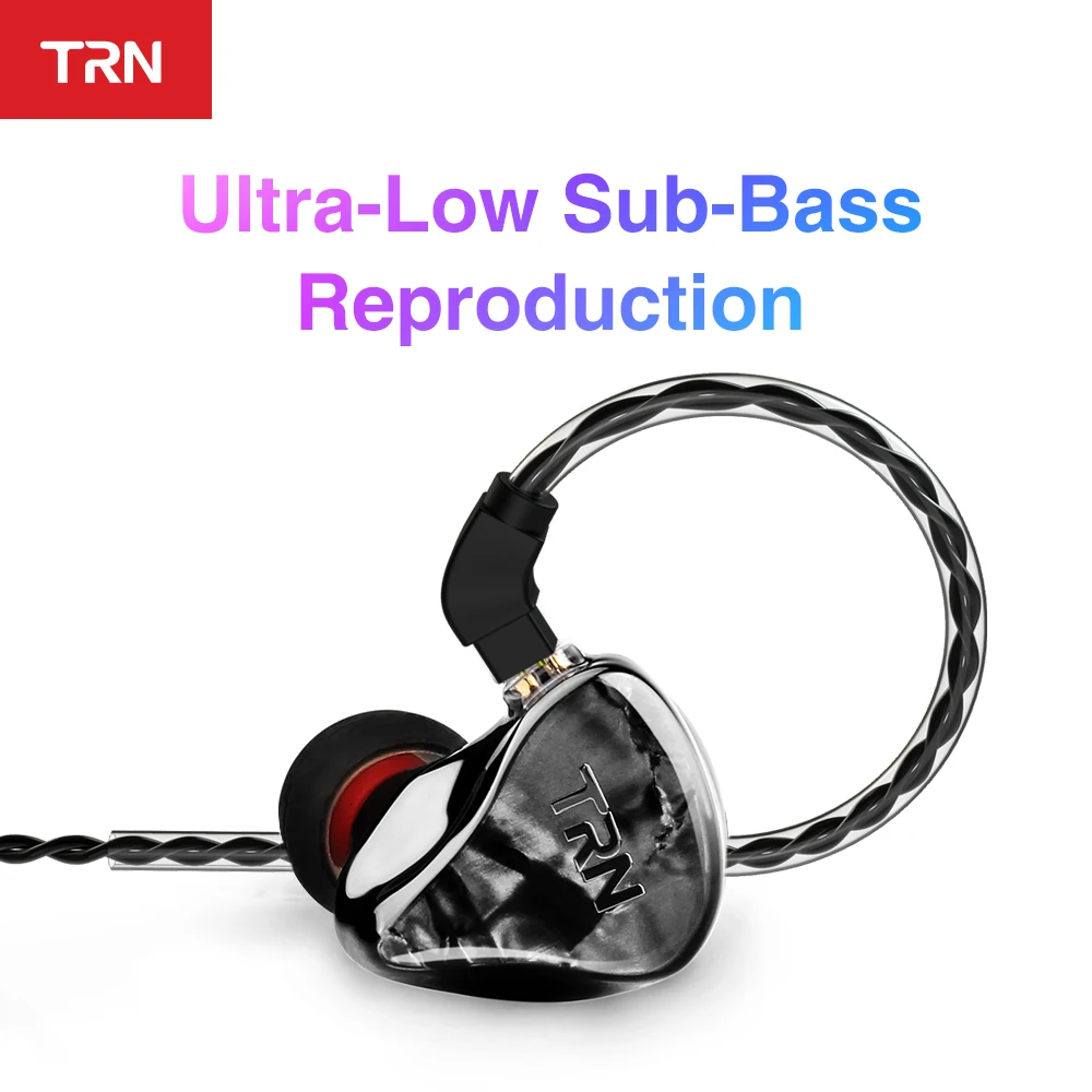 TRN IM2 1BA+ 1DD гибридные наушники контролировать бег спортивные наушники Hi-Fi гарнитура наушники на заказ TRN X6/V80
