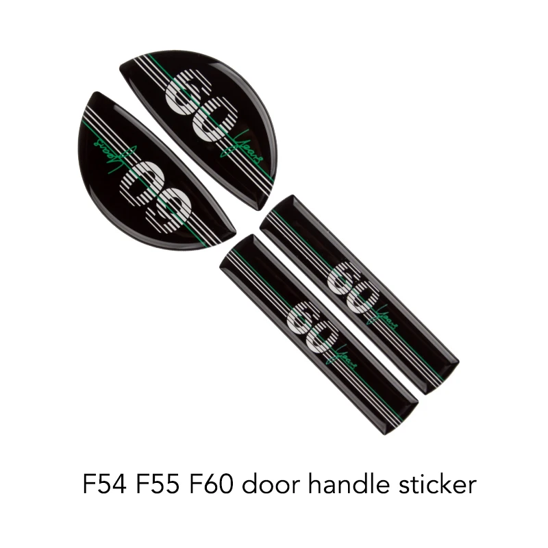 F54 F55 F60 Handle Автомобильный 60 годовщина эпоксидные наклейки на выходе ручная передача наклейка на интерьер для Mini Cooper S JCW F55 F56 аксессуары для хэтчбеков - Название цвета: F54 F55 F60 Handle