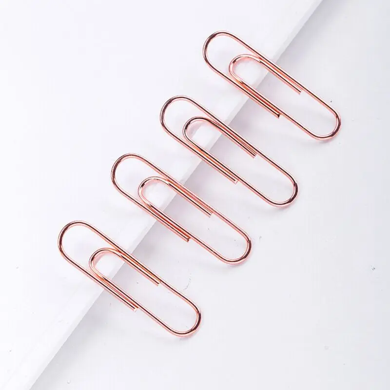 

G92E 160pcs Mini Metal Paper Clips Bookmarks Photo Letter Binder Clip Stationery Office Supplies