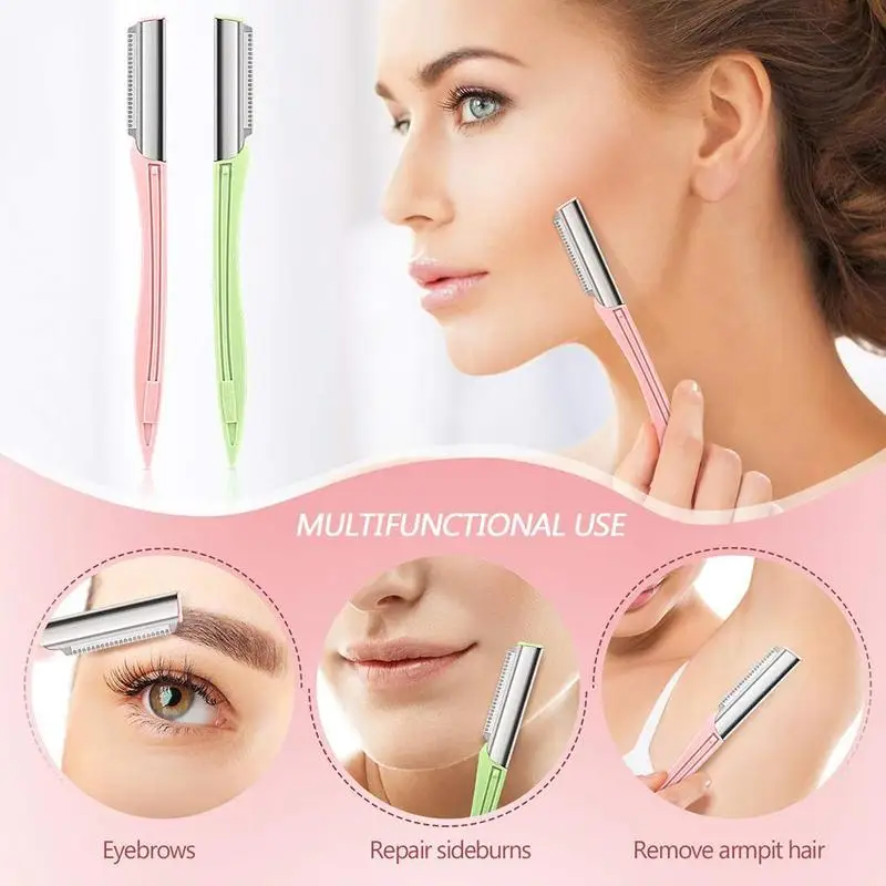 

New Hot Simple Eyebrow Lip Razor Trimmer Blade Shaver Knife Hair Remover Makeup Tool New Shaping Beauty Tool Color Random