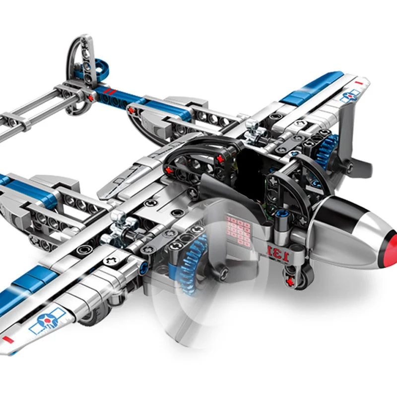 

SEMBO WW America P-38 Lightning Fighter Building Blocks Military Flying Plane Army Action Figures Kits DIY Kids Bricks