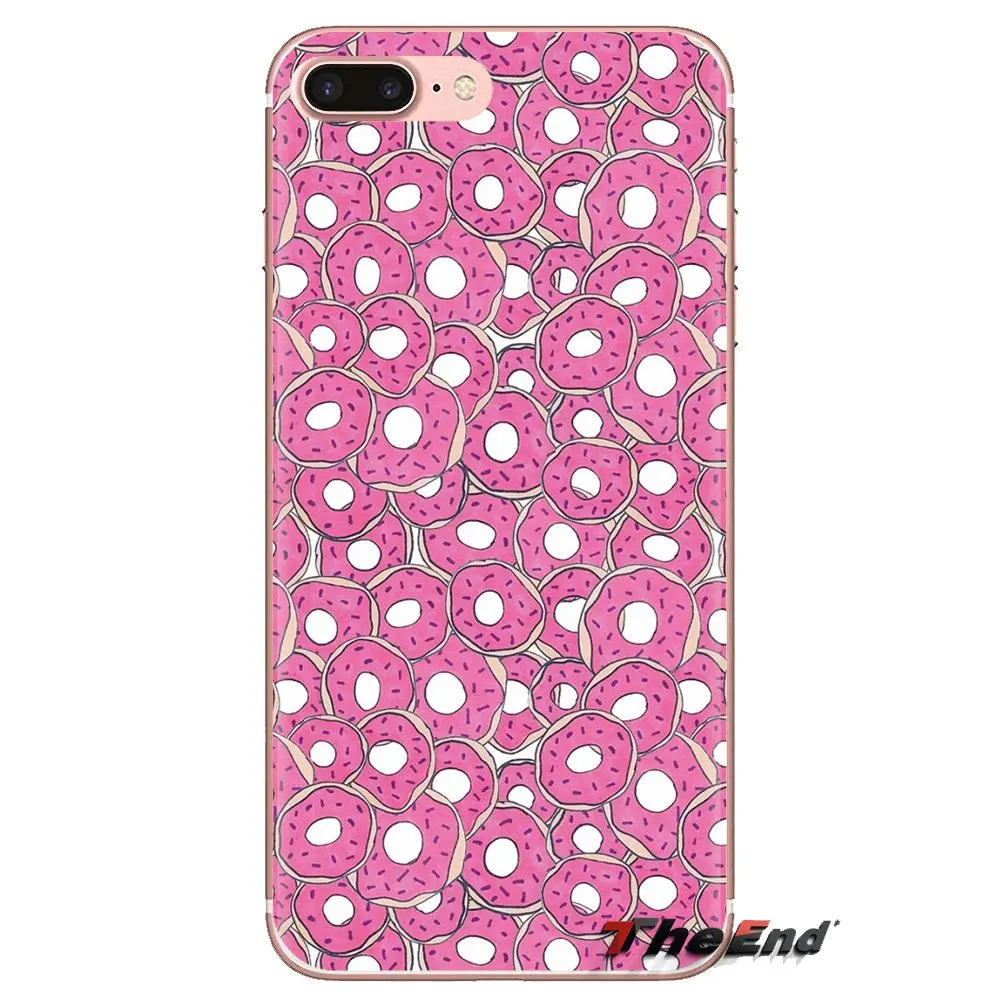 TPU Shell Case For Huawei G7 G8 P7 P8 P9 P10 P20 P30 Lite Mini Pro P Smart Plus 2017 2018 2019 sugar Creamy Pink Donut Sprinkles |