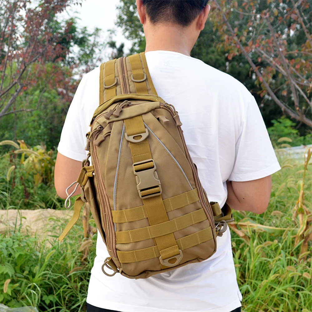 Многофункциональная сумка для рыболовных снастей тактический рюкзак на лямках