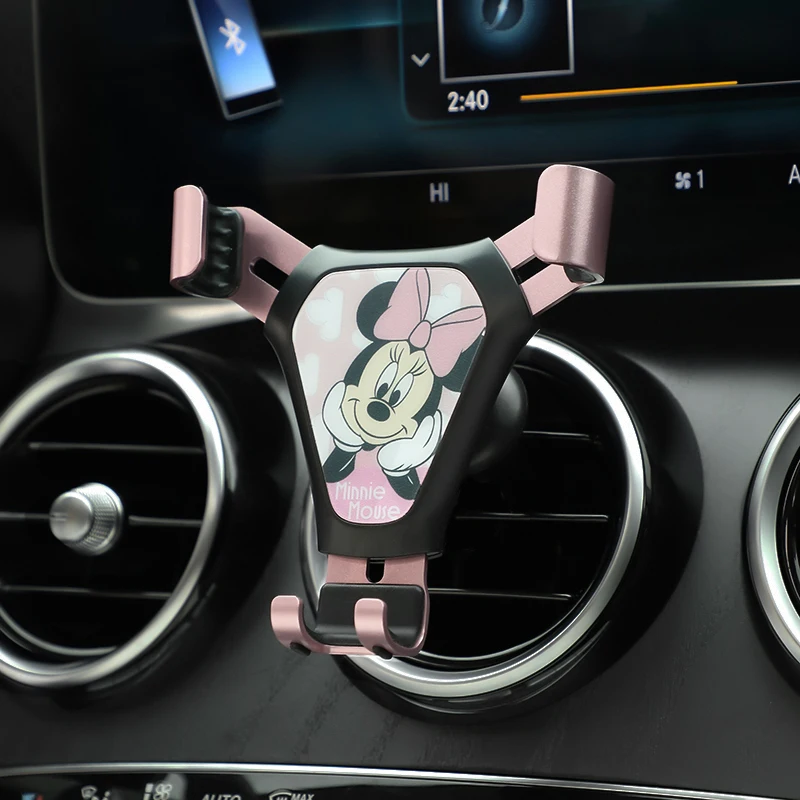 disney minnie cute cartoon car with air outlet car mobile phone car bracket fixed support navigation mobile phone bracket free global shipping