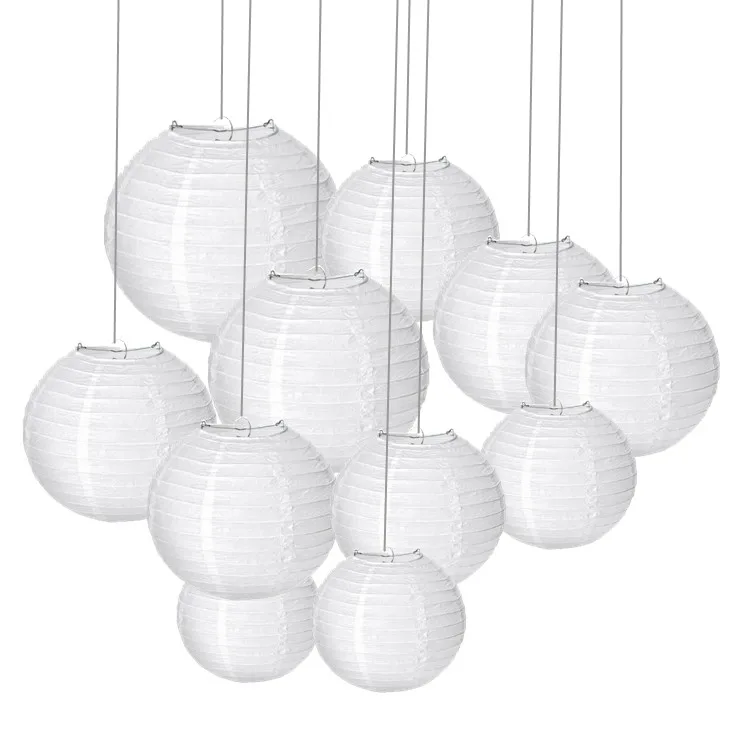 10 Pieces 12 Inch 30cm White Festival Lamp shade For Art Home Wedding And Party Decorative Chinese Festival Lanterns