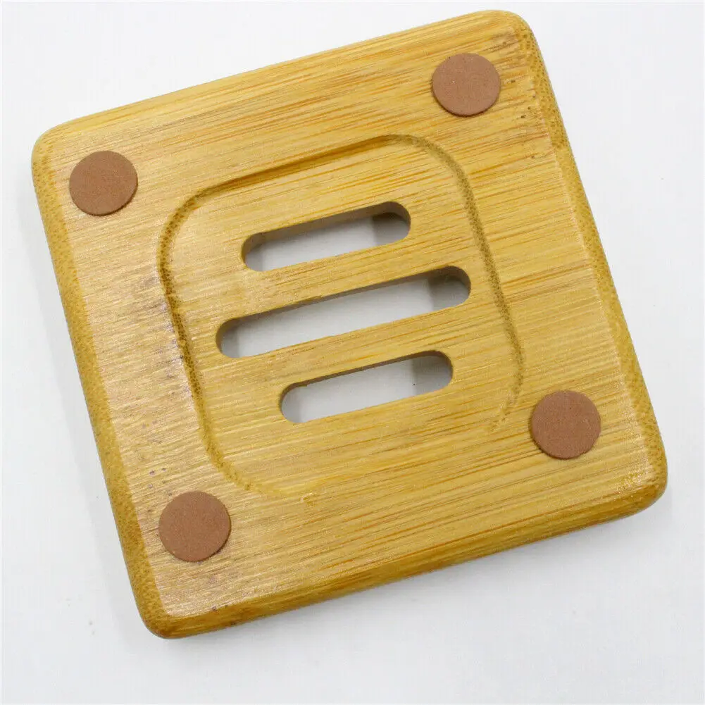 Круглый квадратный деревянный бамбуковый мыльница портативный мыльный поднос