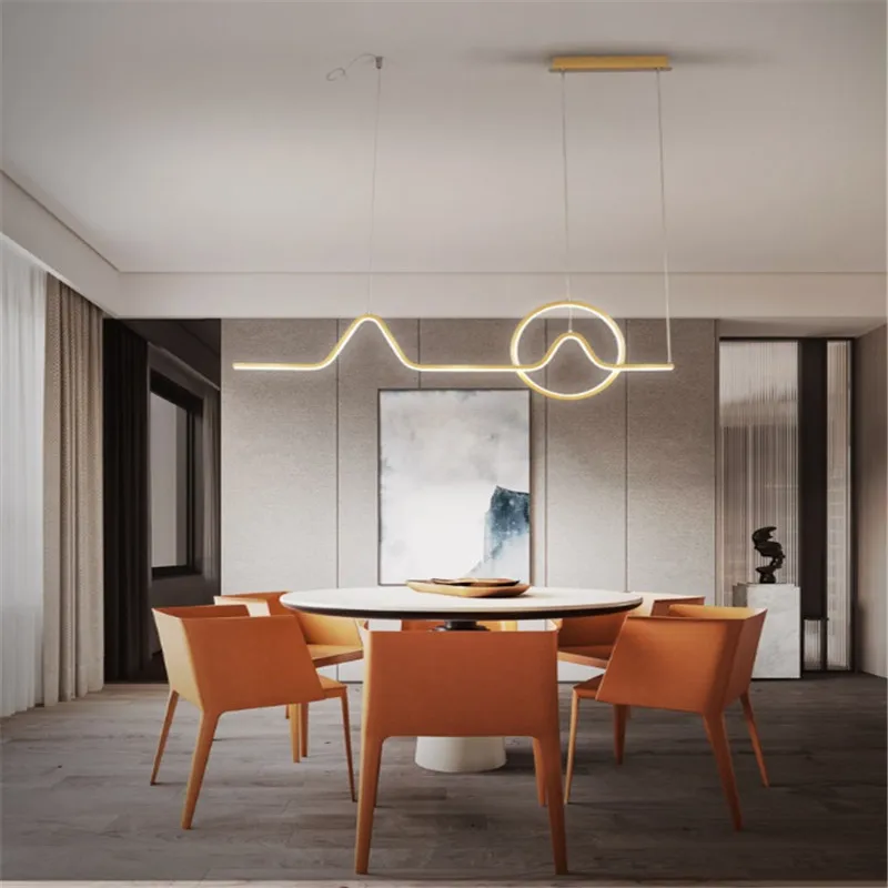 

Nordic new led chandelier simple modern household living room light luxury dining room light study bar chandelier free shipping