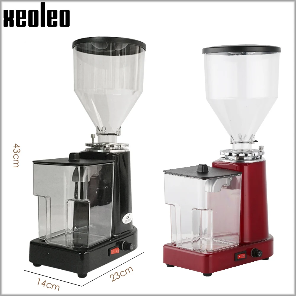 Электрическая кофемолка XEOLEO Турецкая плоская эспрессо черная/красная|electric coffee