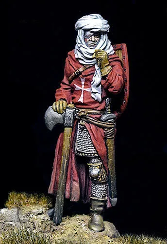 Неокрашенная фигурка из смолы в масштабе 1/32 коллекционная крестоносца | Игрушки