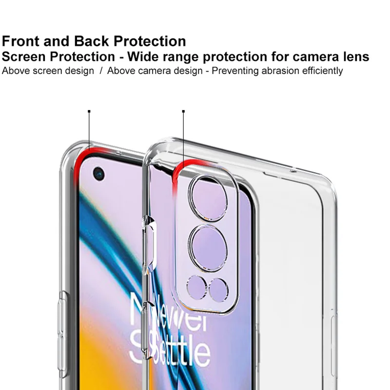 high quality clear phone case for oneplus nord 2 5g soft tpu transparent lens protective back cover nord2 2021 mens fundas coque free global shipping