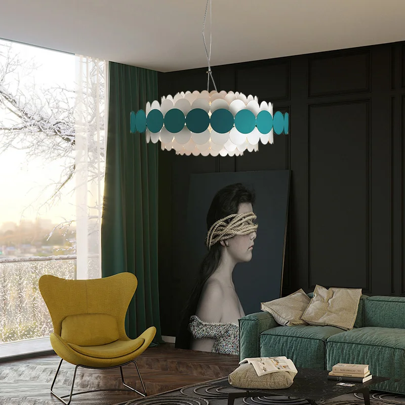 Новая круглая Цветочная люстра FKL светильник красные/синие/черные люстры для