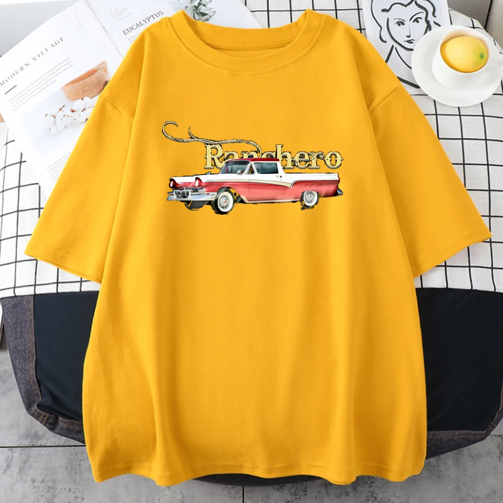 

Selling 57 Ford Ranchero Printing Woman T Shirt Summer Anime Top Tee Vogue High Quality T-shirt Casual Kawaii T Shirts Female
