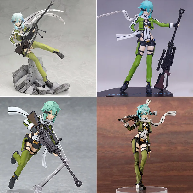 Японское аниме меч искусство онлайн совместное подвижное Sinon Kirito AsunaYuuki ПВХ