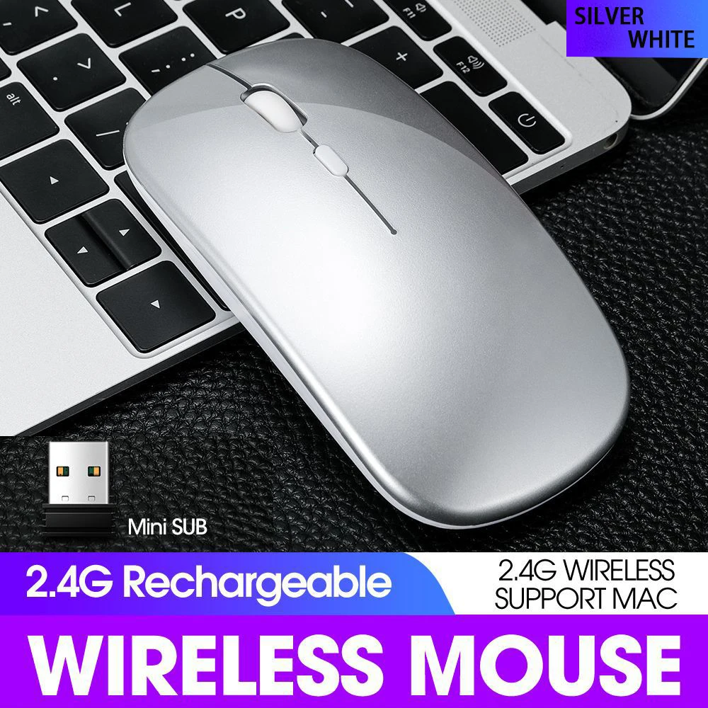 

2.4Ghz Wireless Bluetooth Dual-mode Mouse Mute Mouse Mobile Phone Tablet Laptop Home Rgb Mouse Wirless Gaming Mouse Gamer