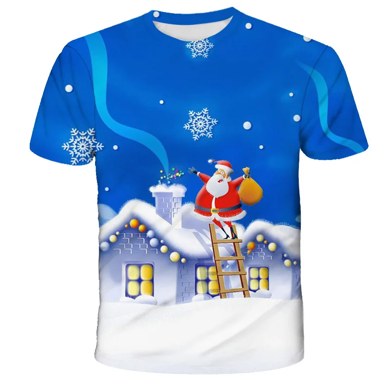 

Fashion Boys Christmas Tshirt Kids Tops Clothes children t-shirt for Baby Girls T shirt short sleeve summer Christmas toddler