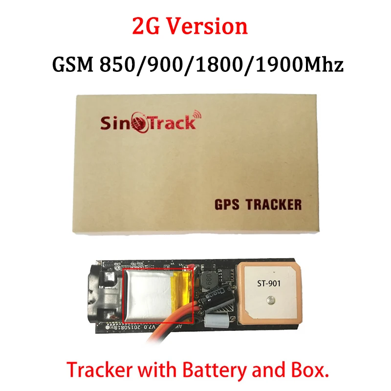 2G VERSION Bat Box Мини водонепроницаемый Встроенный аккумулятор GSM gps трекер ST-901 для автомобиля мотоцикла 3g WCDMA устройство с программное обеспечение для онлайн отслеживания - Цвет: 2G VERSION Bat Box