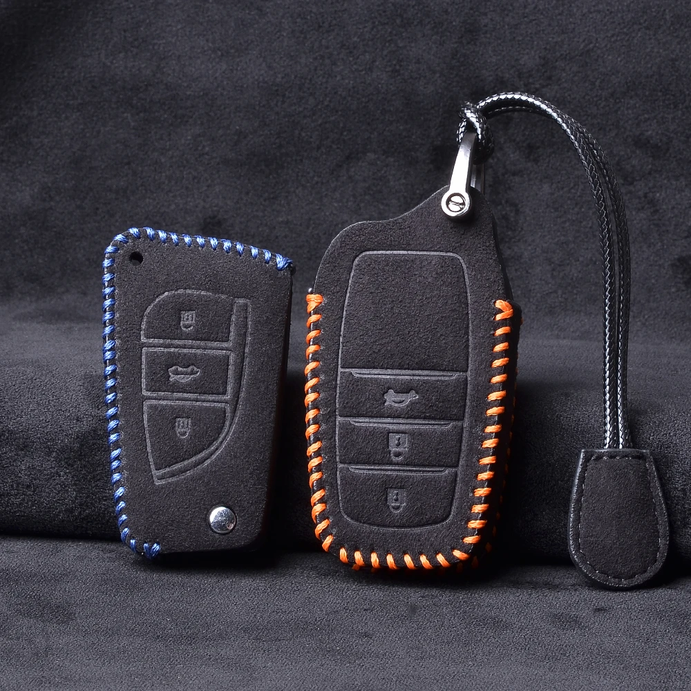 Чехол для автомобильного ключа чехол Toyota Camry C-HR CHR Prius Corolla RAV4 Prado 2017 2018 Фото