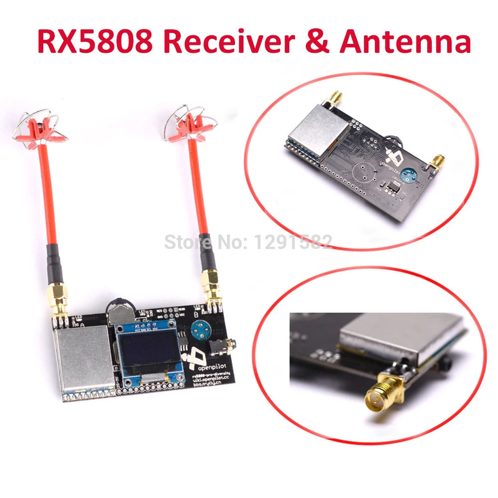 5 8 ГГц FPV 4 листа клевера AV Трансмиссия антенна + RX5808 8G 40CH разнообразие приемник с