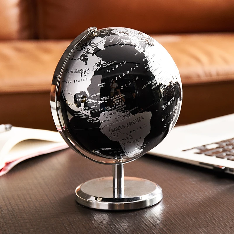 Карта мира светящийся вращающийся шар современный Настольный Декор офисный