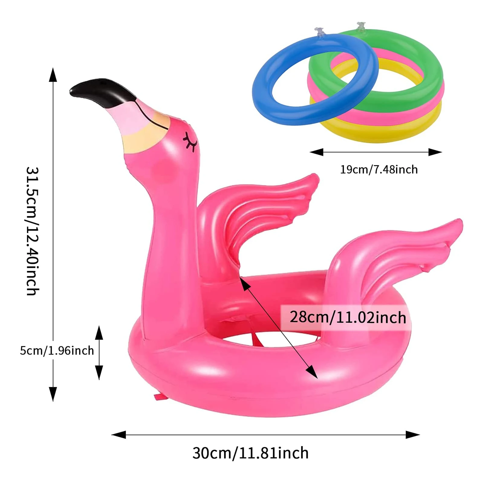 Роман надувной фламинго Бросить кольцо игра игрушка забавный аквапарк