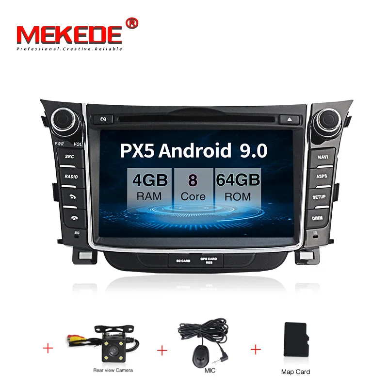 64G add camera MEKEDE Android 9 автомобильный мультимедийный плеер головное устройство для hyundai I30 Elantra GT 2012 2013 магнитола - Цвет: 64G add camera