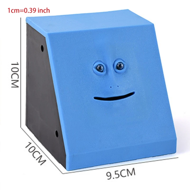 

1PC Simulation Smiling Face Bank ATM Safe Box Money Bank Creative Automatic Coin-Roll Safe Box Novelty Banking Trick Toy