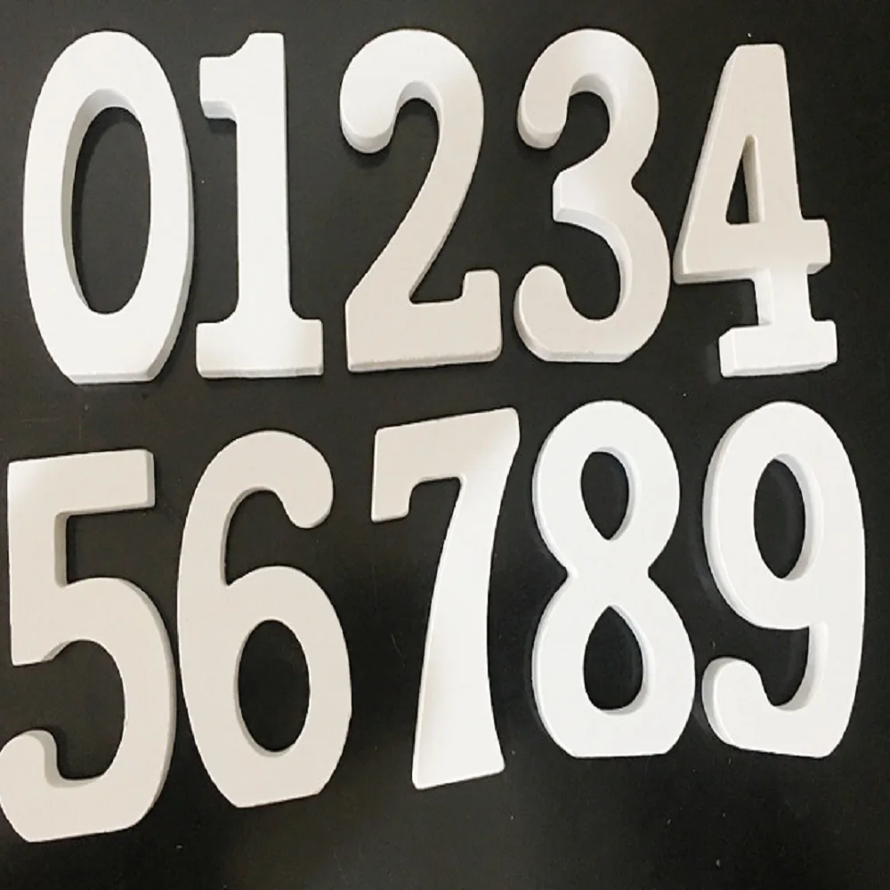 Сделай Сам большие цифры 0 9 украшения для домашнего декора деревянные номера