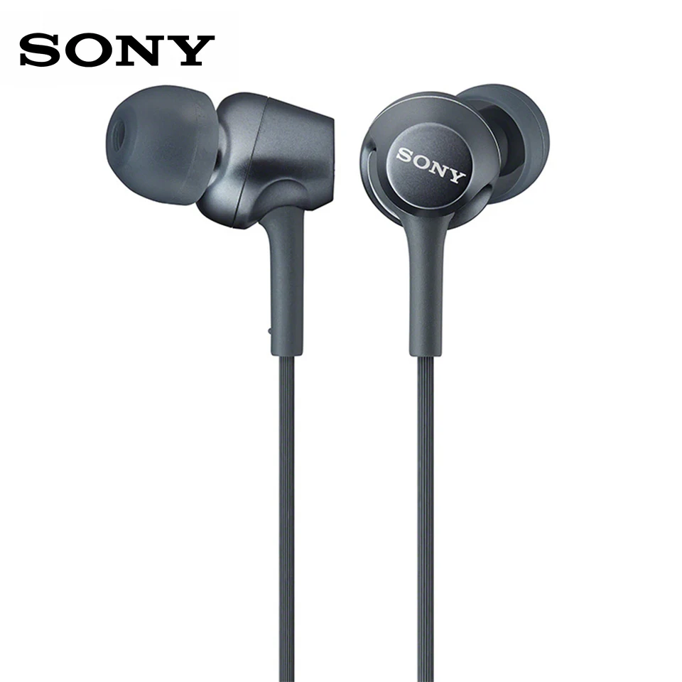 

SONY MDR-EX255AP Stereo Earphones 3.5mm Wired Headset Sport Earbuds Bass Headphone Handsfree with Mic for Smartphones Music Game