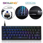 Портативная игровая мини-клавиатура Skyloong GK61 SK61, 60% механическая, с подсветкой