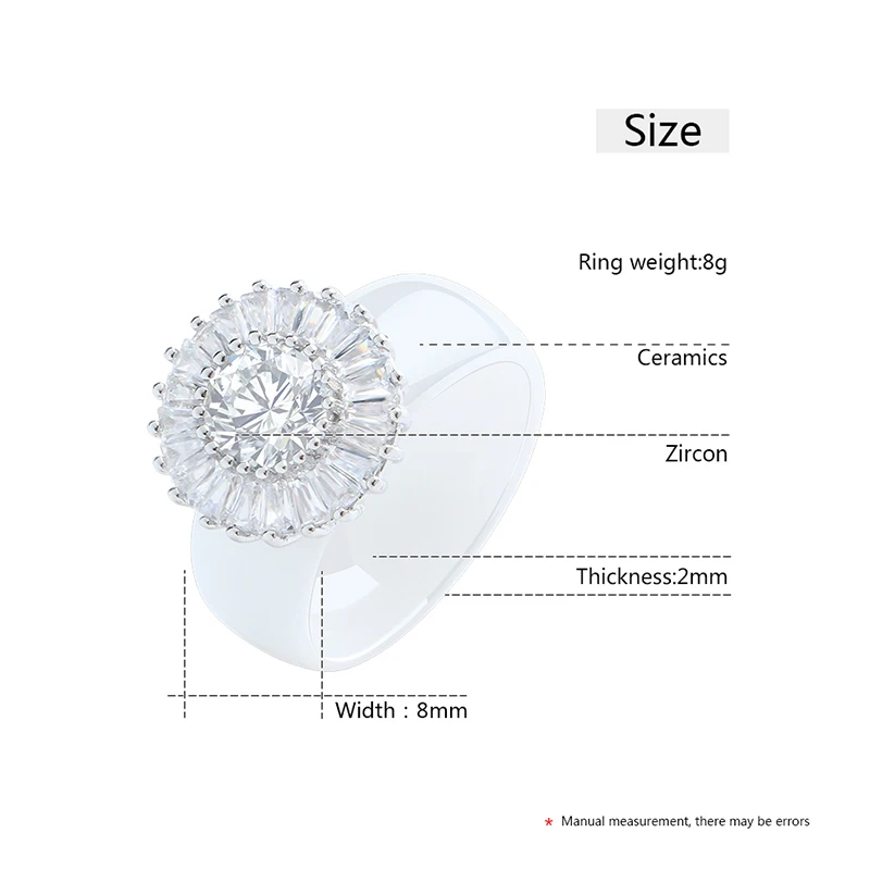 Женский керамический комплект украшений набор с большими кристаллами не
